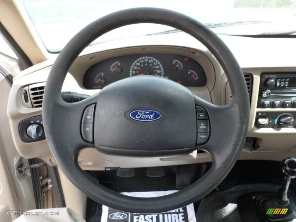 2004 Ford F150 XL Heritage Regular Cab Heritage Medium Parchment Steering Wheel Photo #49949627