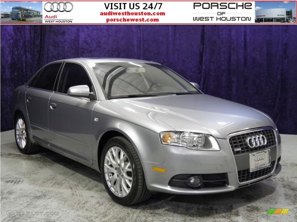 2008 A4 2.0T S-Line Sedan - Quartz Grey Metallic / Black photo #1