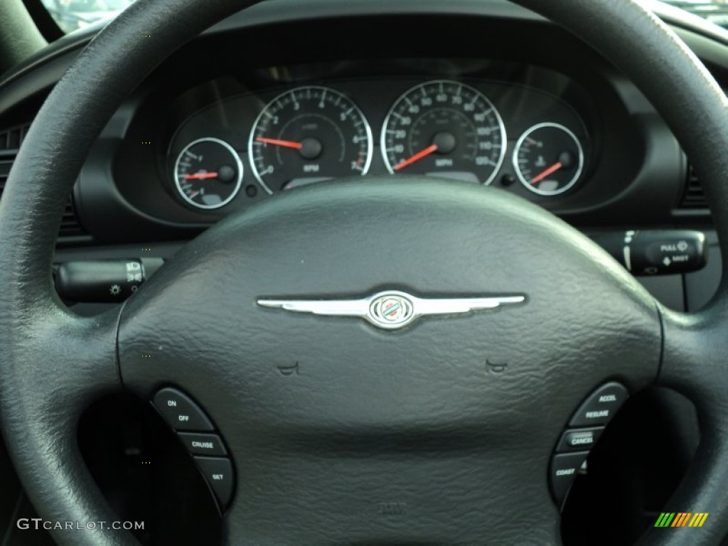 2006 Chrysler Sebring Convertible Dark Slate Gray Steering Wheel Photo #49952240
