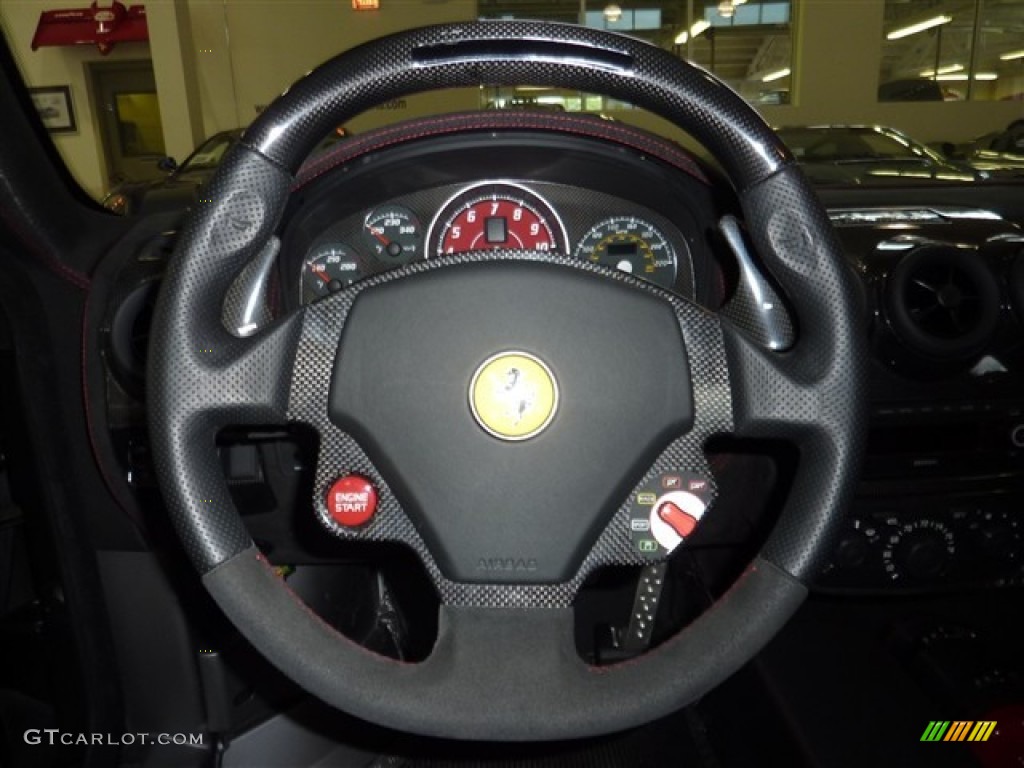 2008 Ferrari F430 Scuderia Coupe Black Steering Wheel Photo #49953488
