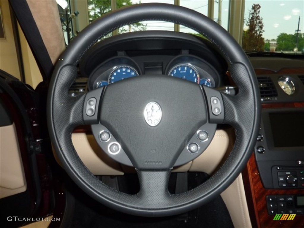 2011 Maserati Quattroporte S Sabbia Steering Wheel Photo #49953947