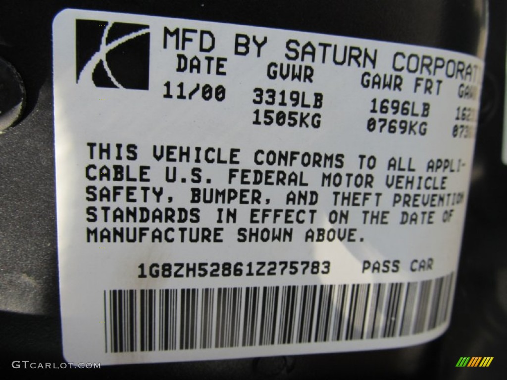 2001 S Series SL1 Sedan - Black / Gray photo #14