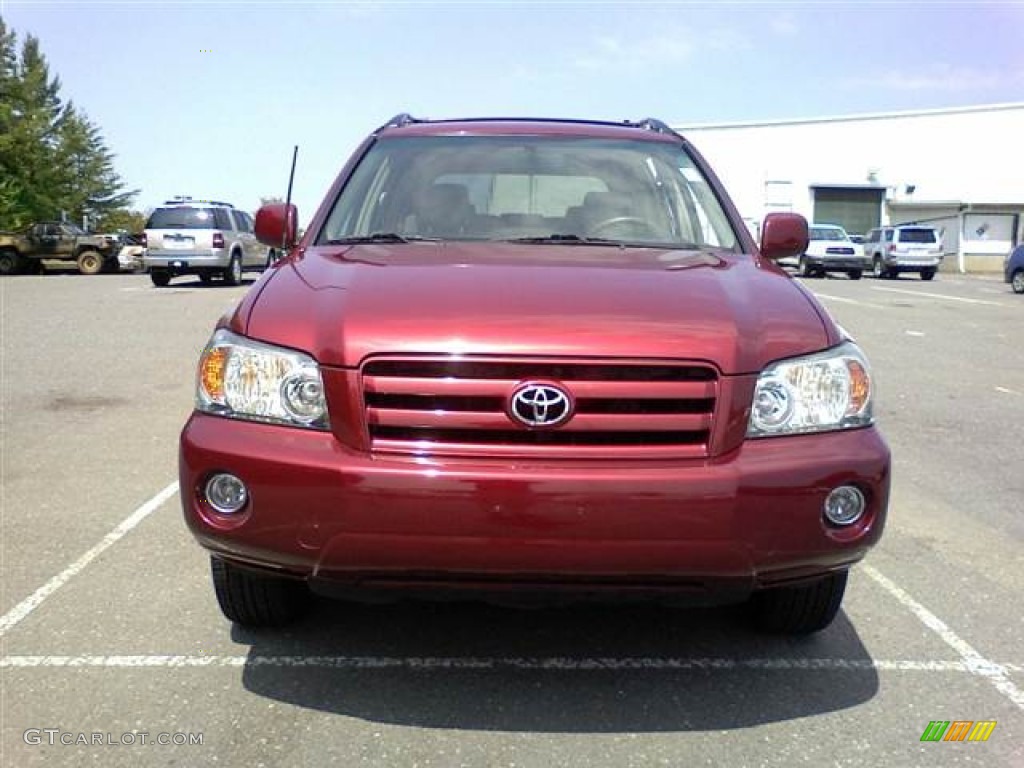2007 Highlander V6 4WD - Salsa Red Pearl / Ash Gray photo #2