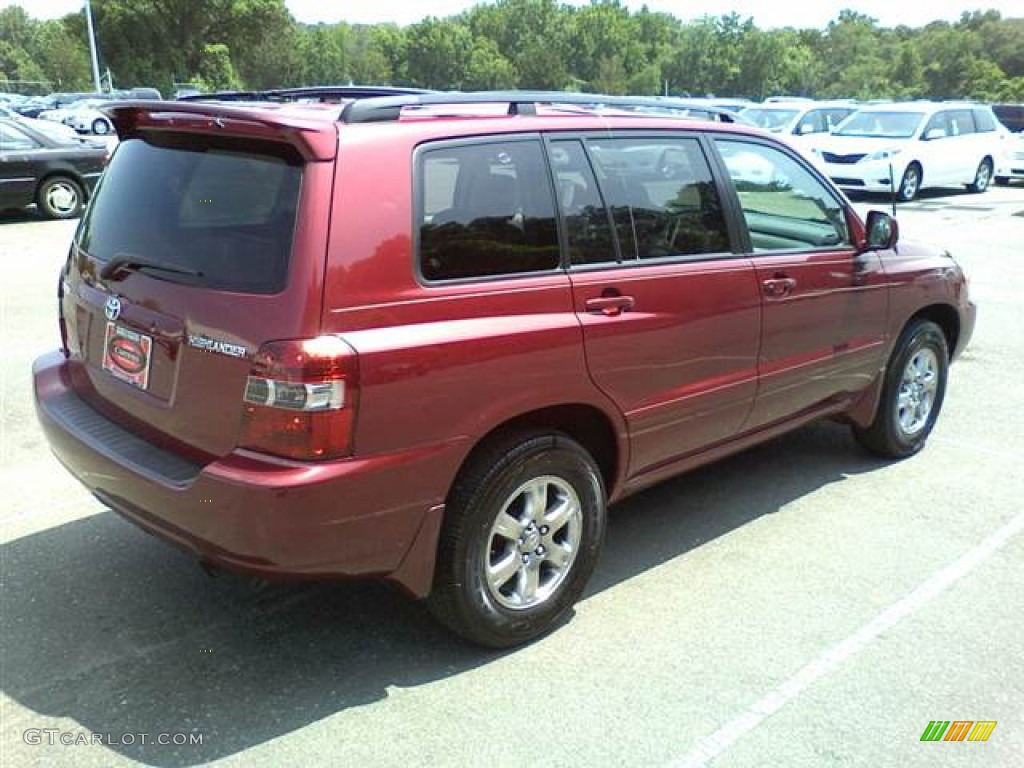 2007 Highlander V6 4WD - Salsa Red Pearl / Ash Gray photo #16