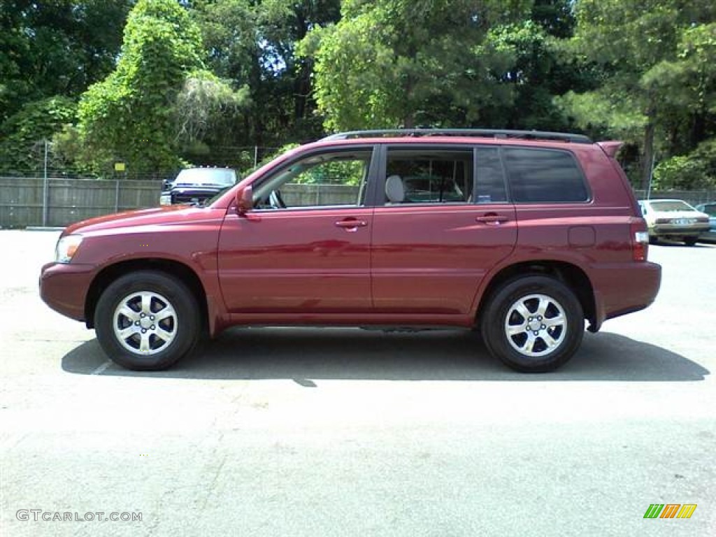 2007 Highlander V6 4WD - Salsa Red Pearl / Ash Gray photo #18