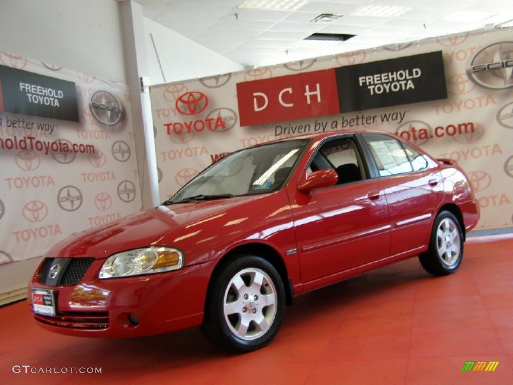 2006 Sentra 1.8 S Special Edition - Code Red / Charcoal photo #1