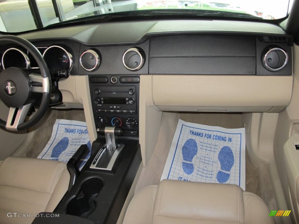 2007 Mustang V6 Premium Convertible - Windveil Blue Metallic / Medium Parchment photo #9