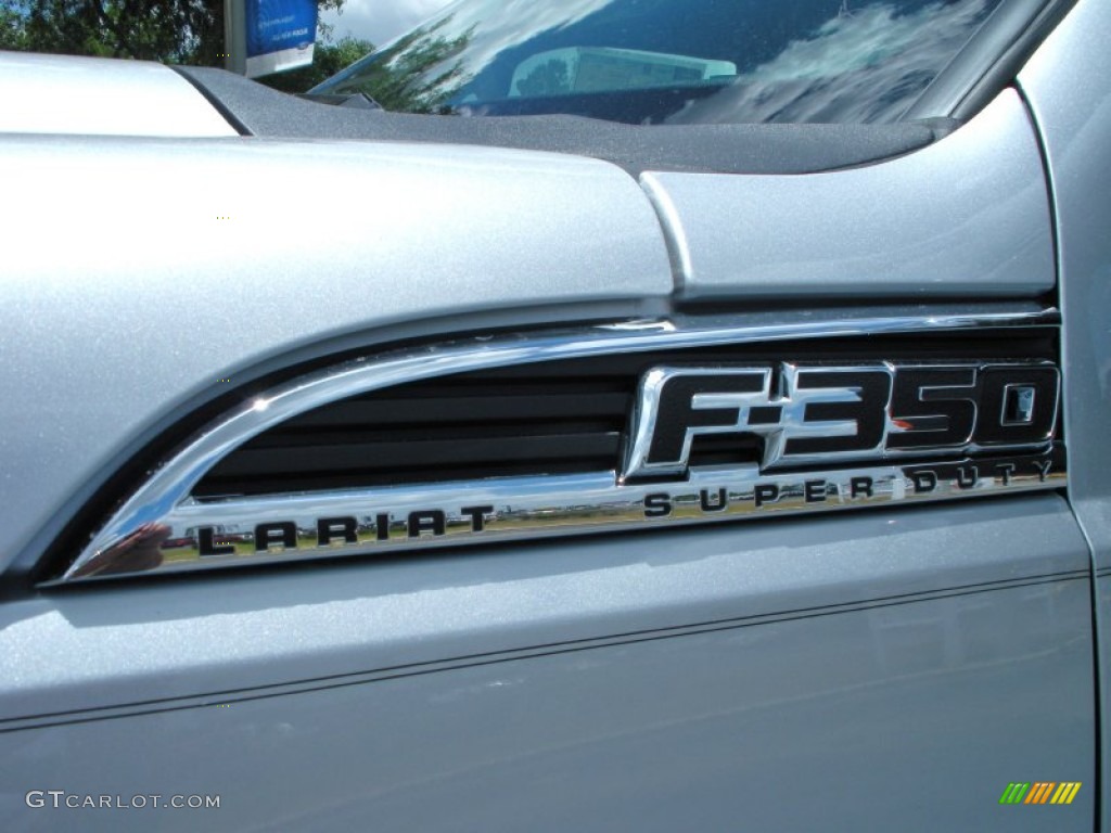 2011 F350 Super Duty Lariat Crew Cab 4x4 - Dark Blue Pearl / Steel photo #4