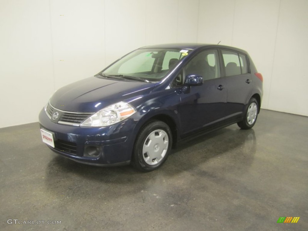 2009 Versa 1.8 S Hatchback - Blue Onyx / Charcoal photo #1