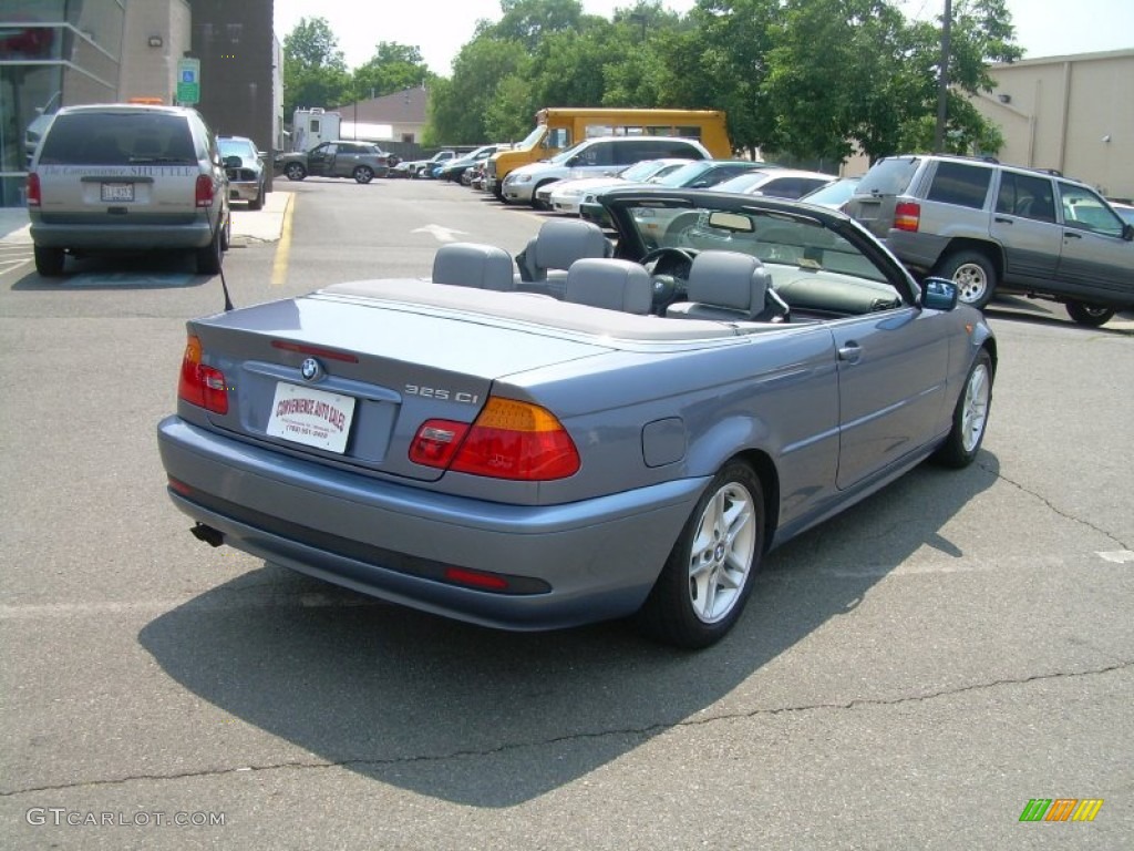 2004 3 Series 325i Convertible - Steel Blue Metallic / Grey photo #8