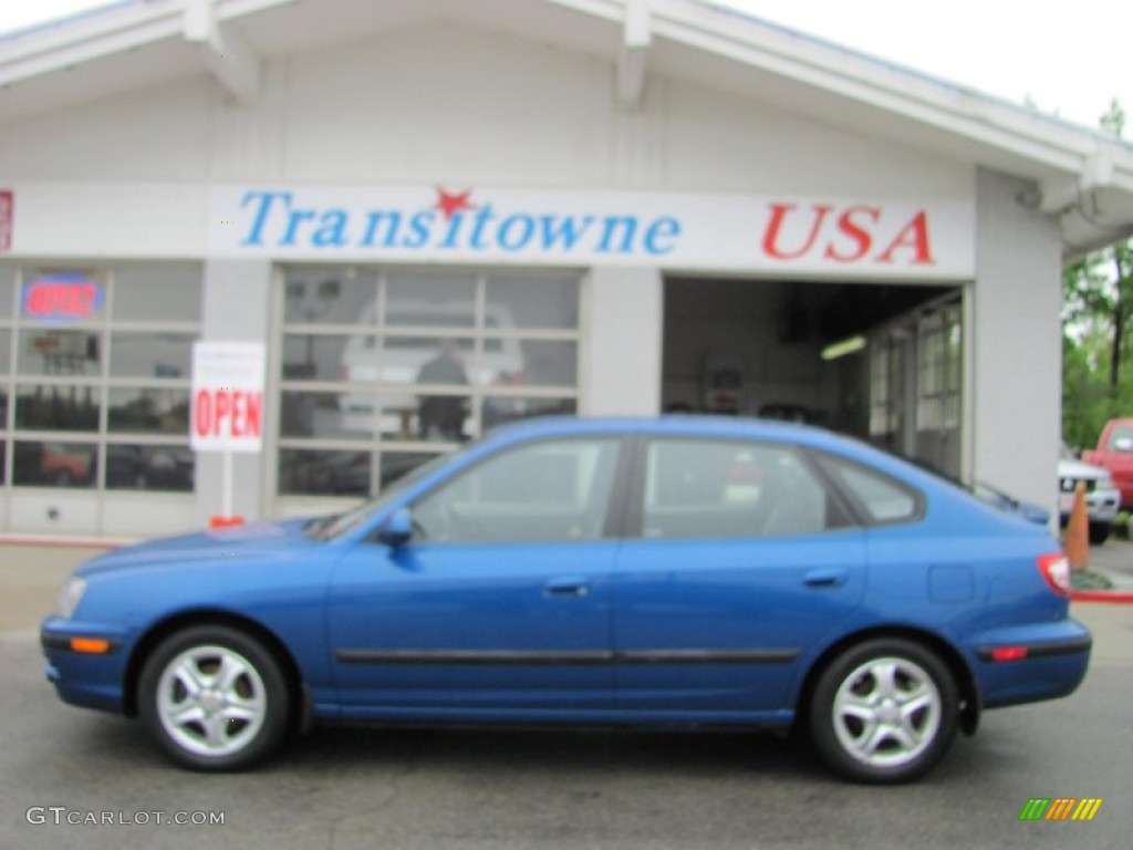 2006 Elantra GLS Hatchback - Tidal Wave Blue / Gray photo #5