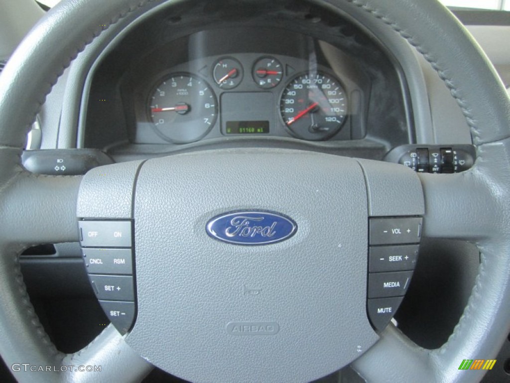 2006 Ford Freestyle SEL AWD Shale Grey Steering Wheel Photo #49963865