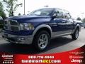 2010 Deep Water Blue Pearl Dodge Ram 1500 Laramie Crew Cab  photo #1