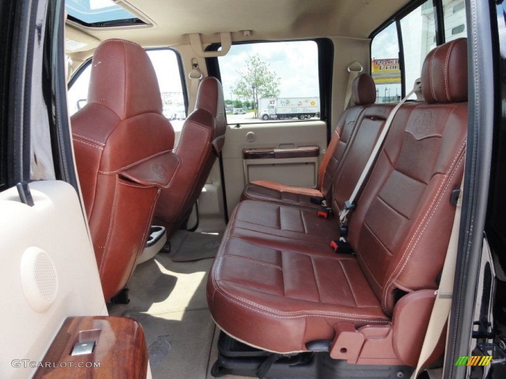 Chaparral Leather Interior 2009 Ford F450 Super Duty King Ranch Crew Cab 4x4 Dually Photo #49966476