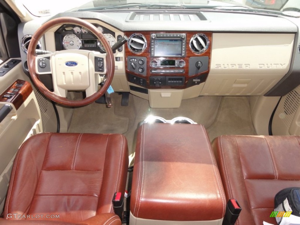 2009 Ford F450 Super Duty King Ranch Crew Cab 4x4 Dually Chaparral Leather Dashboard Photo #49966494