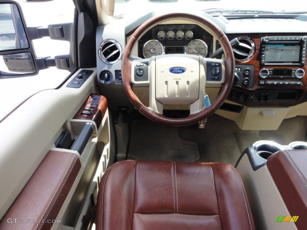 Chaparral Leather Interior 2009 Ford F450 Super Duty King Ranch Crew Cab 4x4 Dually Photo #49966506