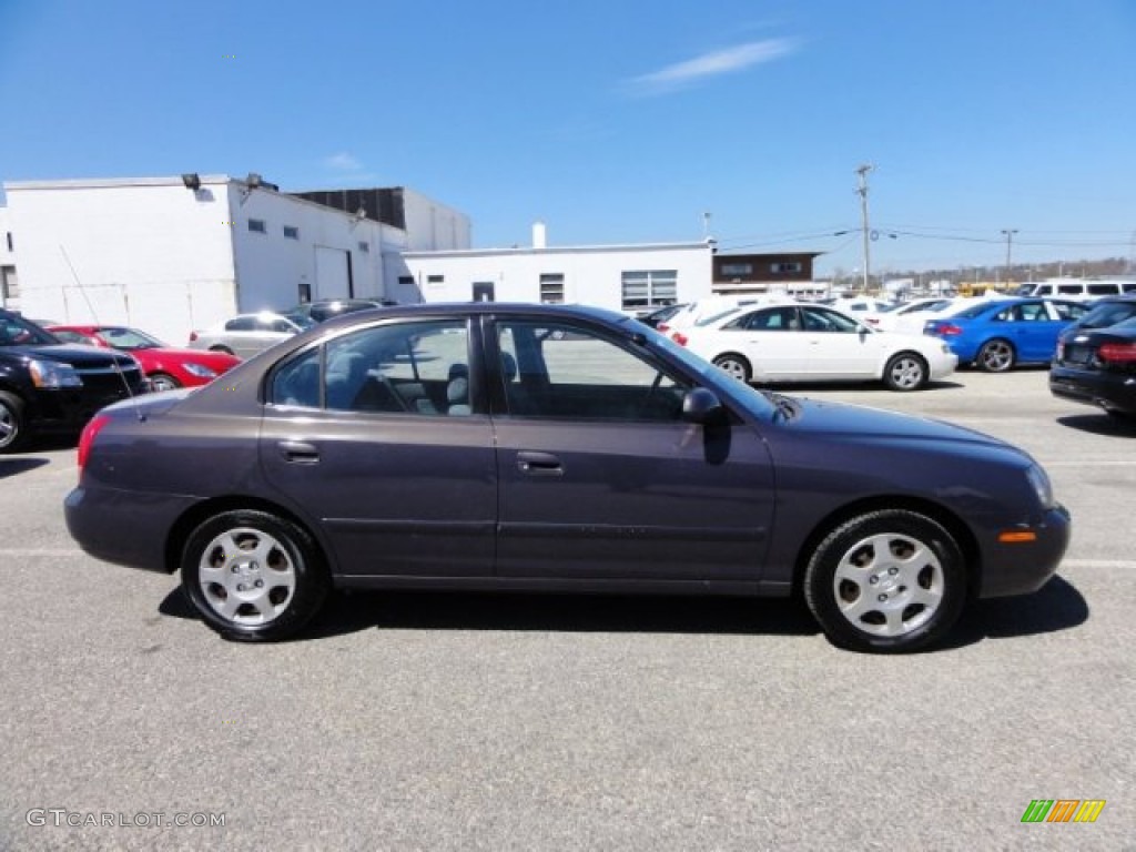2001 Elantra GLS - Midnight Gray / Gray photo #7
