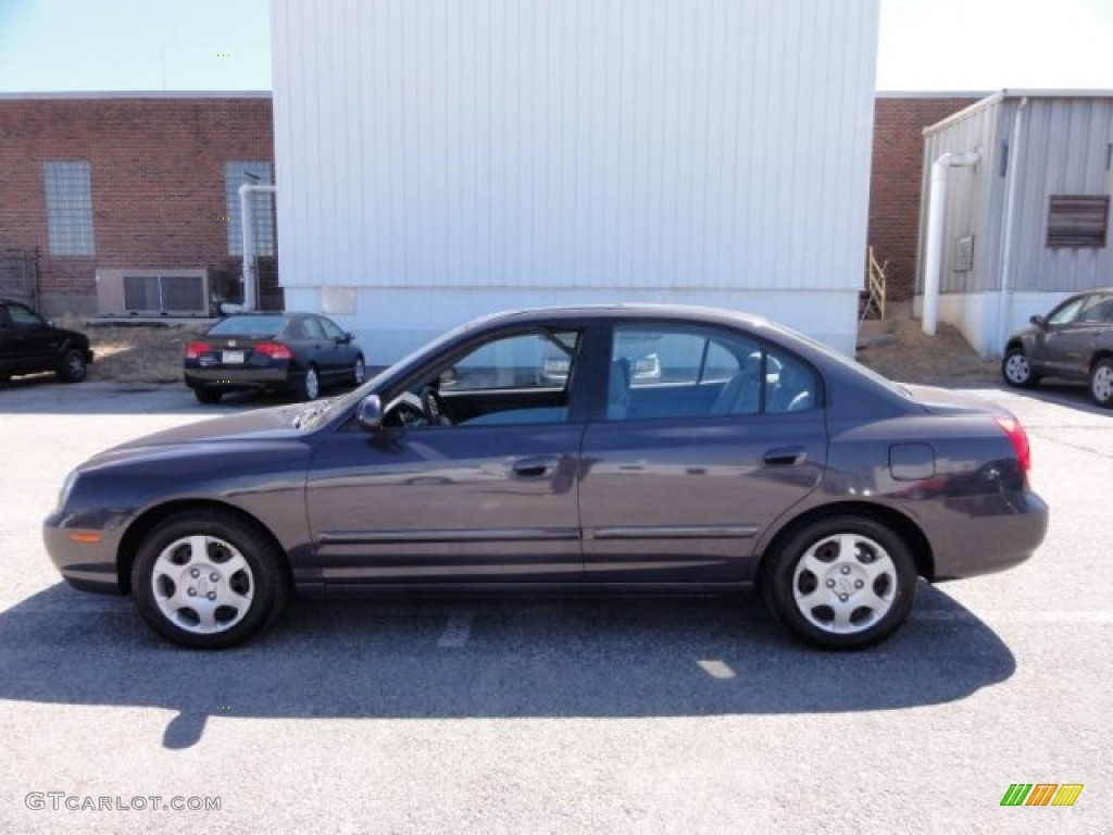 2001 Elantra GLS - Midnight Gray / Gray photo #11