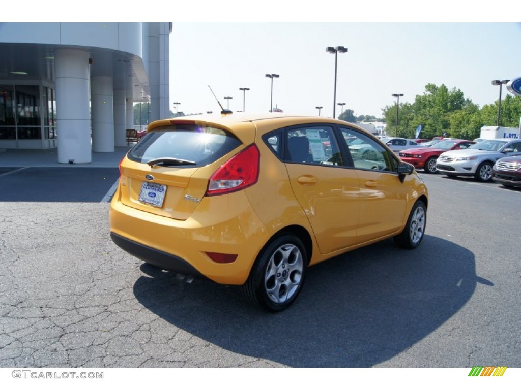 Yellow Blaze Metallic Tri-Coat 2011 Ford Fiesta SES Hatchback Exterior Photo #49968204