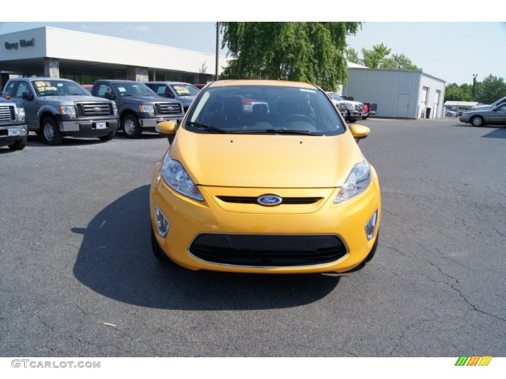 Yellow Blaze Metallic Tri-Coat 2011 Ford Fiesta SES Hatchback Exterior Photo #49968273