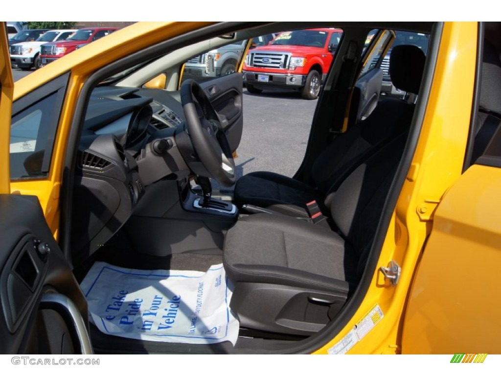 Charcoal Black/Blue Cloth Interior 2011 Ford Fiesta SES Hatchback Photo #49968309