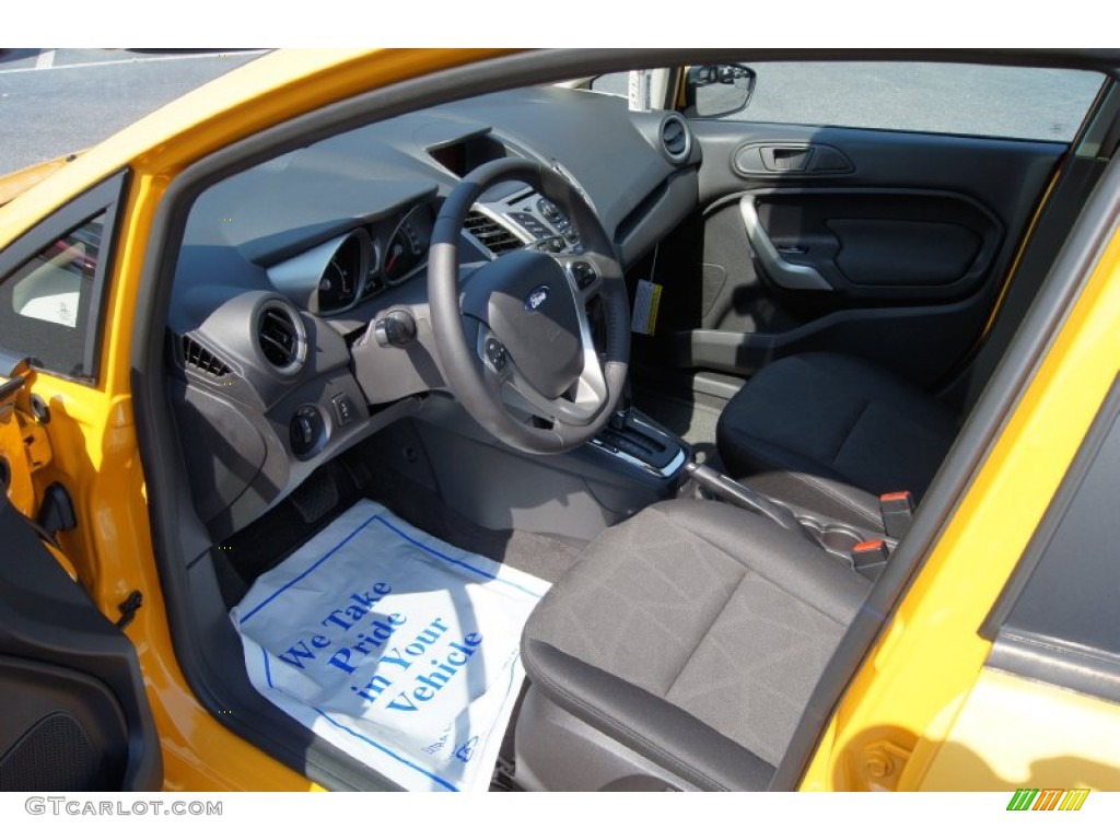 Charcoal Black/Blue Cloth Interior 2011 Ford Fiesta SES Hatchback Photo #49968489