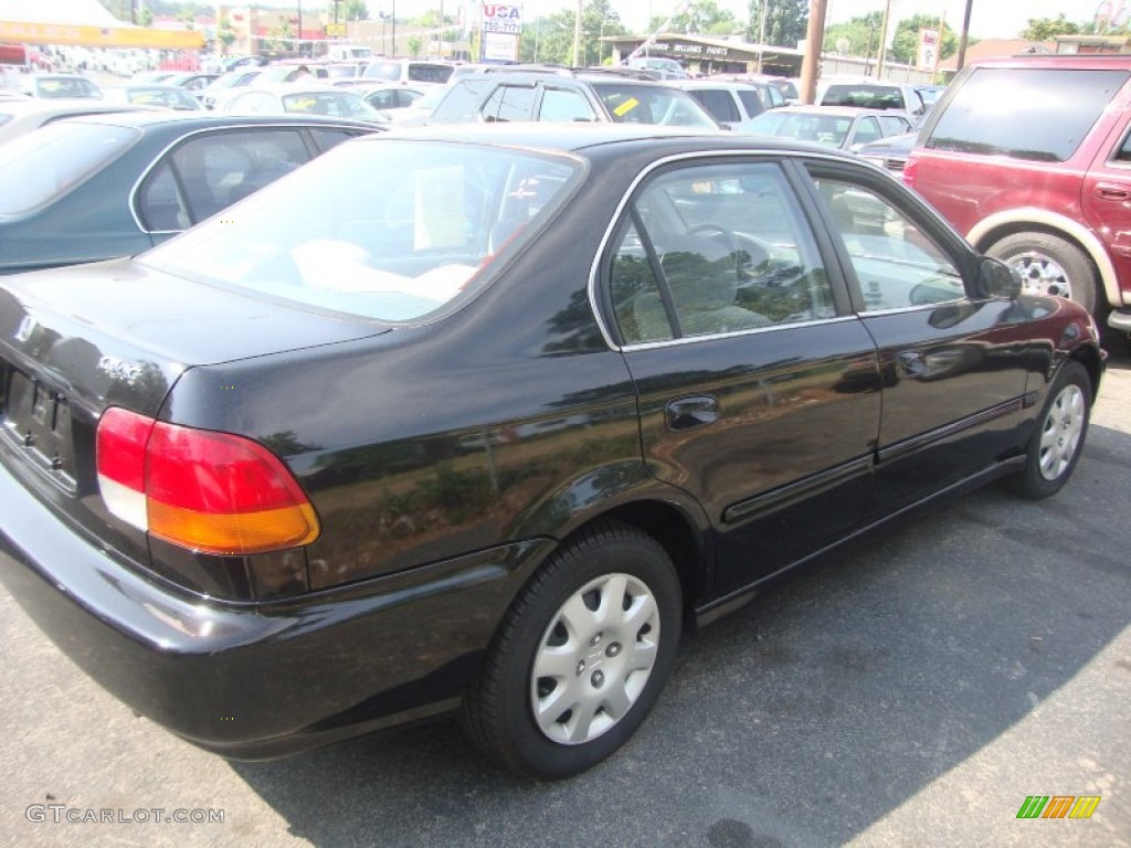 1996 Civic LX Sedan - Granada Black Pearl Metallic / Gray photo #3