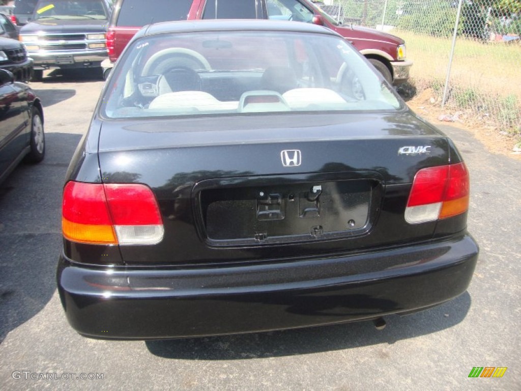 1996 Civic LX Sedan - Granada Black Pearl Metallic / Gray photo #5