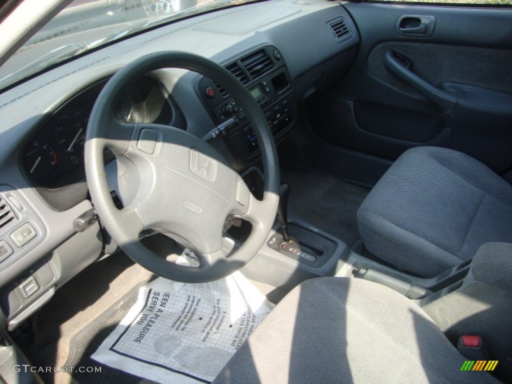 1996 Civic LX Sedan - Granada Black Pearl Metallic / Gray photo #6