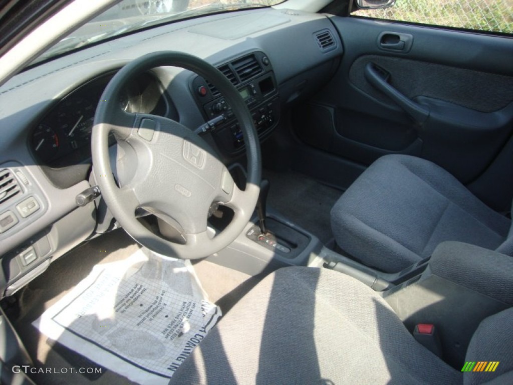 1996 Civic LX Sedan - Granada Black Pearl Metallic / Gray photo #7