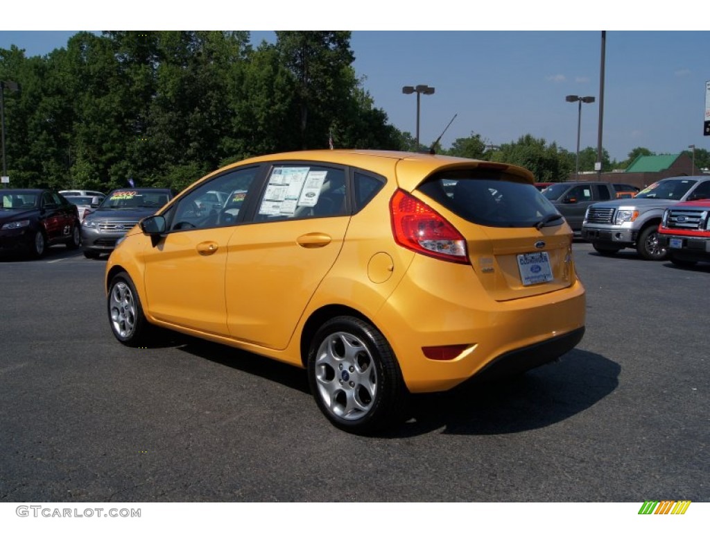 Yellow Blaze Metallic Tri-Coat 2011 Ford Fiesta SES Hatchback Exterior Photo #49968732