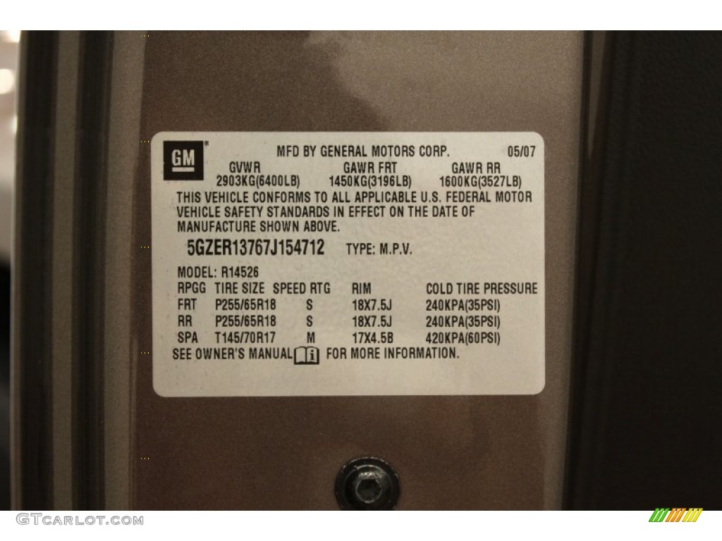 2007 Outlook XE - Cocoa Brown / Black photo #20