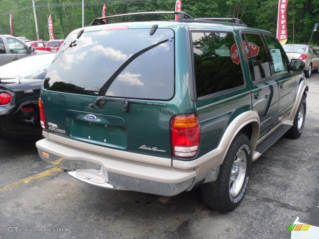 2000 Explorer Eddie Bauer 4x4 - Tropic Green Metallic / Medium Prairie Tan photo #3