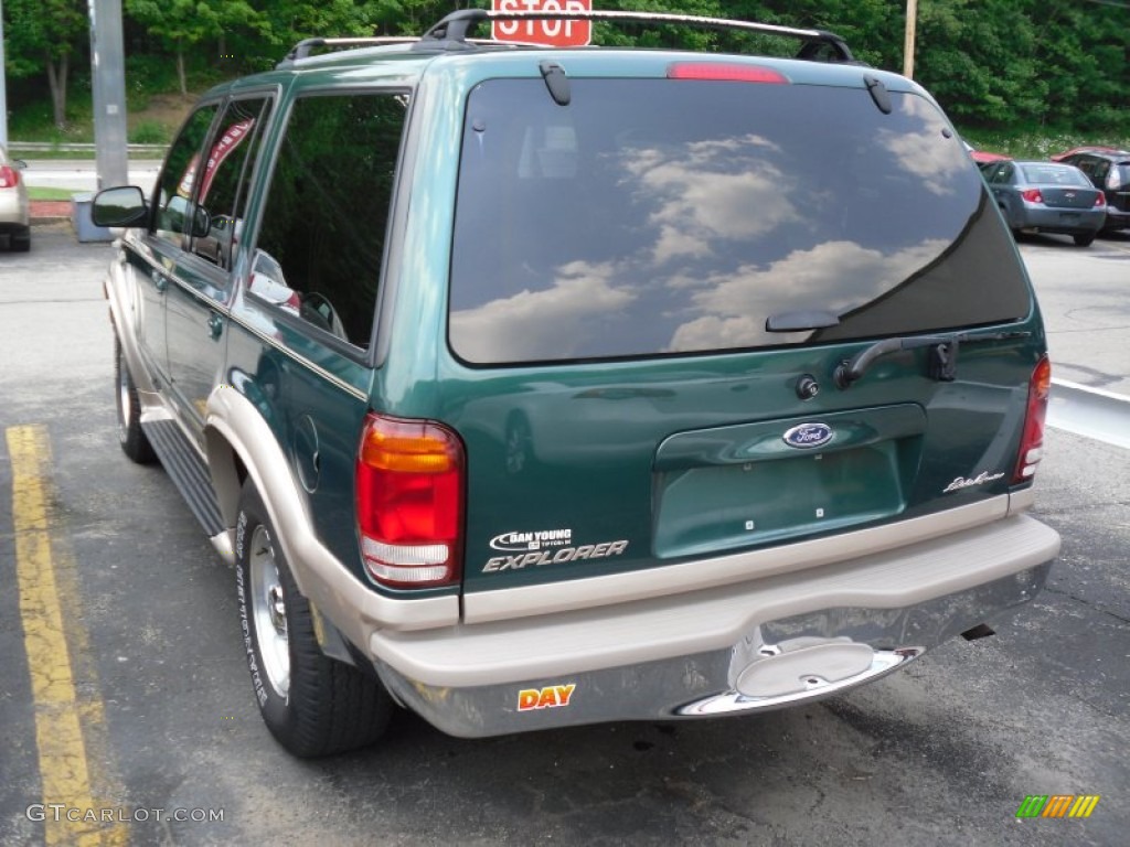 2000 Explorer Eddie Bauer 4x4 - Tropic Green Metallic / Medium Prairie Tan photo #4