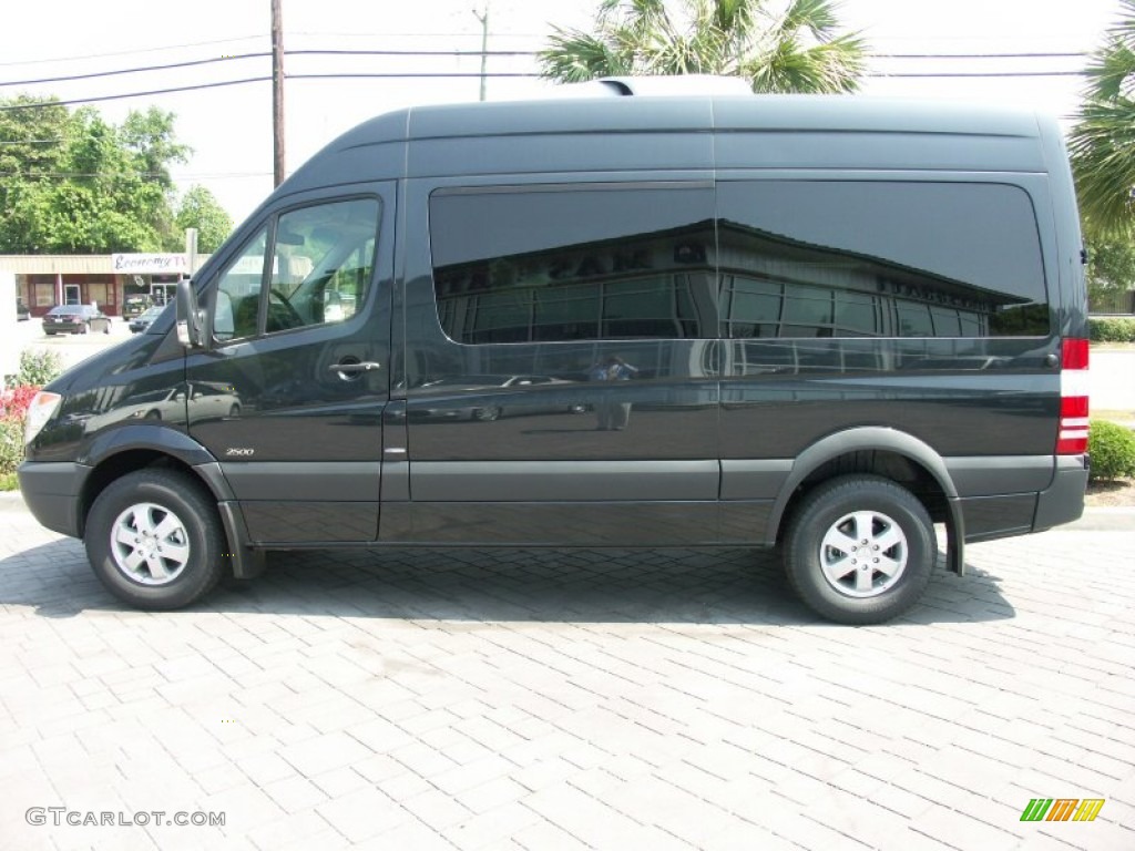 Carbon Black Metallic 2011 Mercedes-Benz Sprinter 2500 High Roof Passenger Van Exterior Photo #49972947