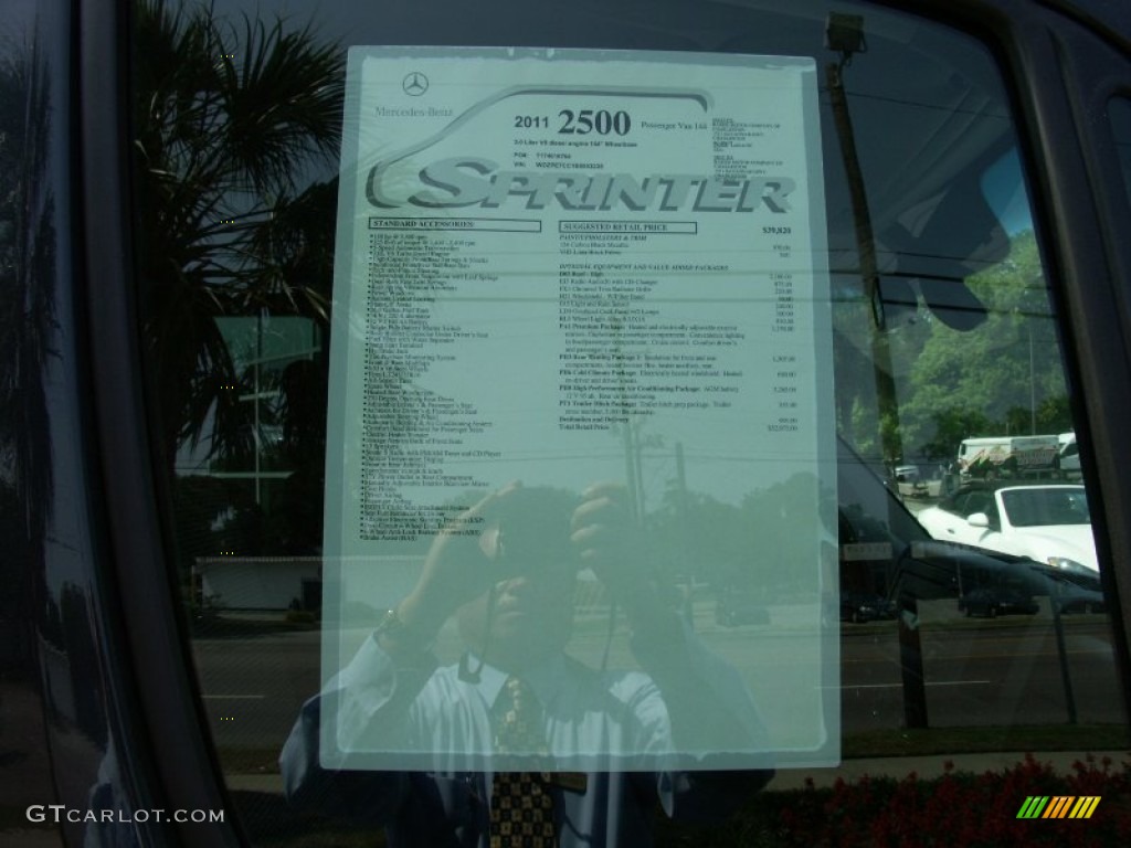 2011 Mercedes-Benz Sprinter 2500 High Roof Passenger Van Window Sticker Photo #49973007