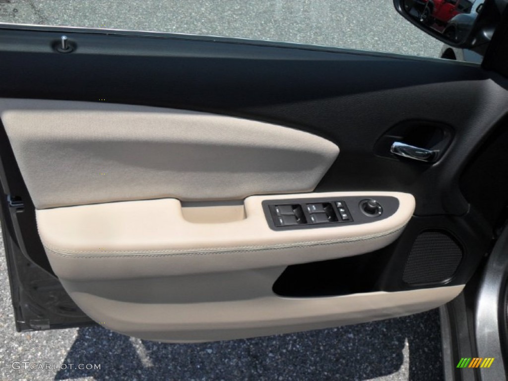 2011 Chrysler 200 LX Black/Light Frost Beige Door Panel Photo #49974315