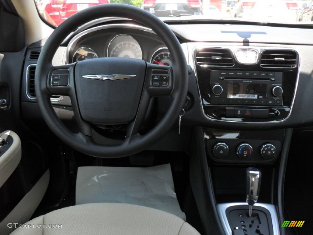 2011 Chrysler 200 LX Black/Light Frost Beige Dashboard Photo #49974399