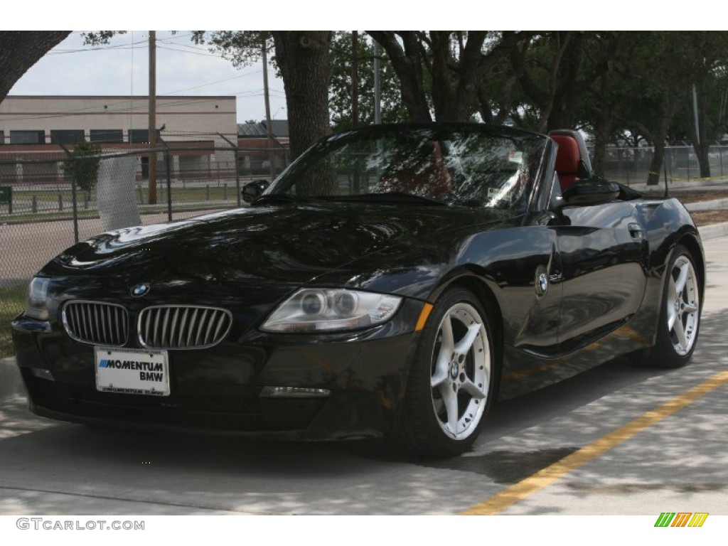 2007 Z4 3.0si Roadster - Jet Black / Black photo #2