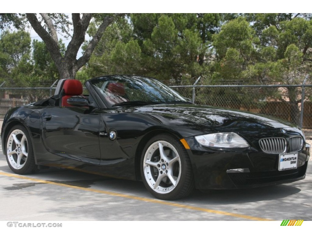 Jet Black 2007 BMW Z4 3.0si Roadster Exterior Photo #49977276