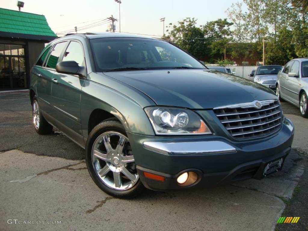 2005 Pacifica Touring AWD - Magnesium Green Pearl / Light Taupe photo #2