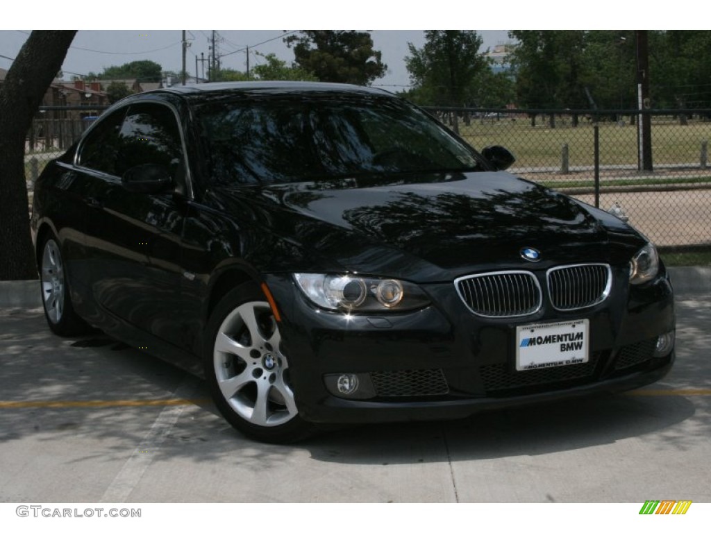 2007 3 Series 335i Coupe - Jet Black / Black photo #1