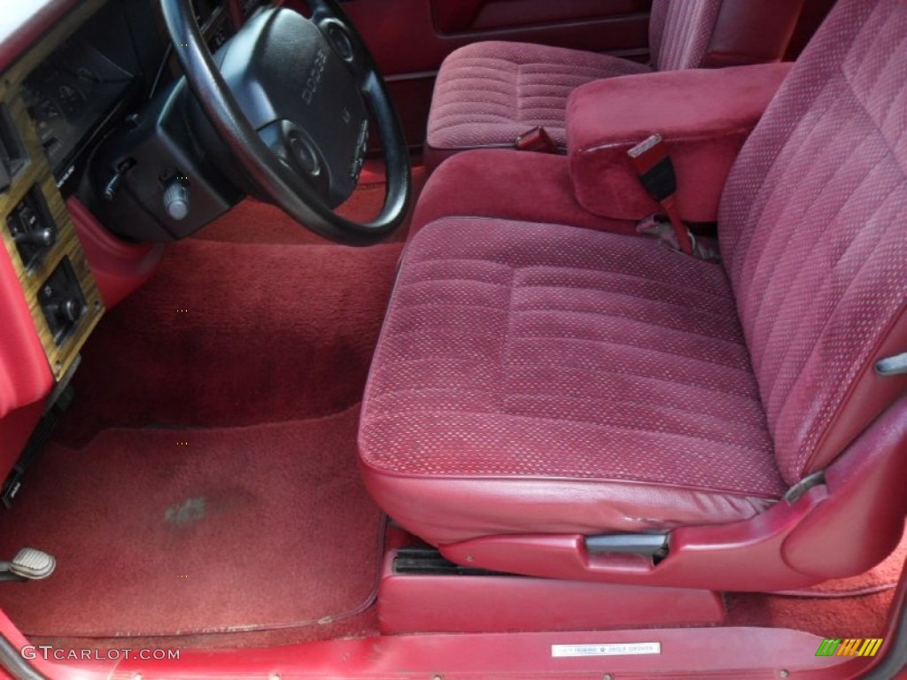 Red Interior 1994 Dodge Dakota SLT Extended Cab Photo #49979424