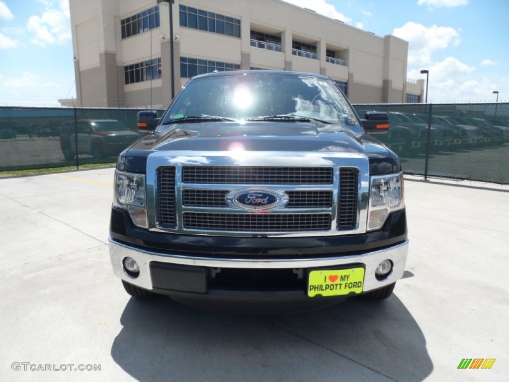 2011 F150 Lariat SuperCrew - Tuxedo Black Metallic / Black photo #8