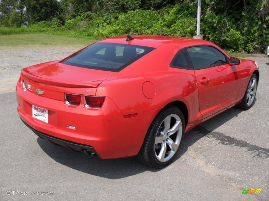 2010 Camaro LT/RS Coupe - Inferno Orange Metallic / Black photo #4