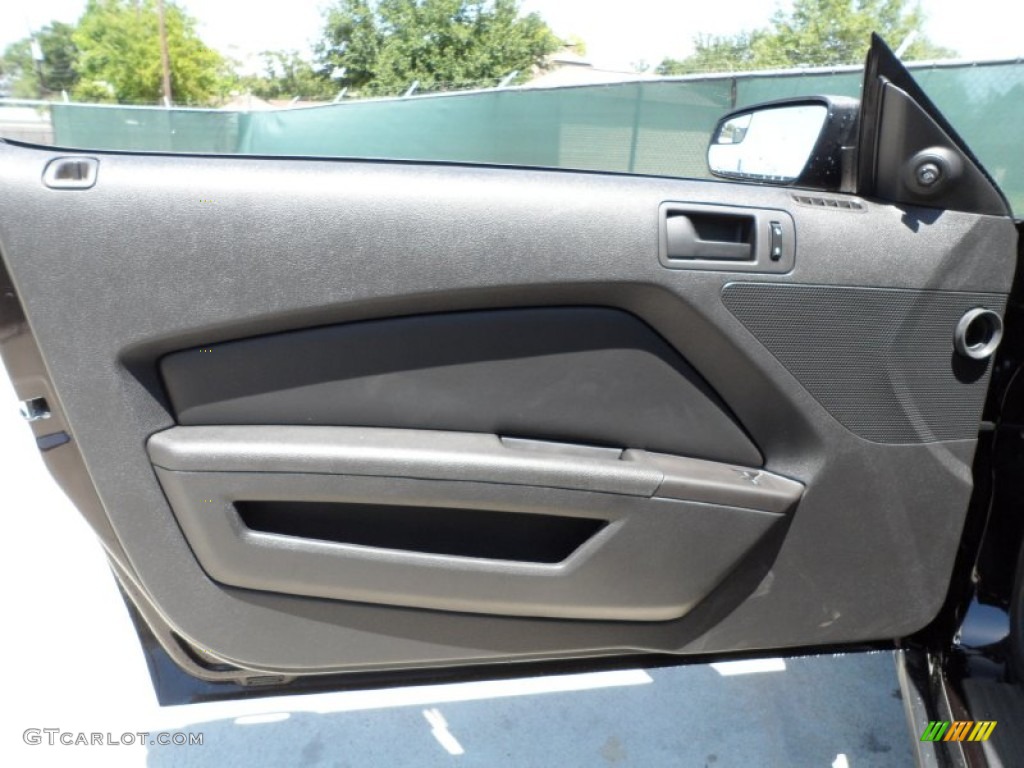 2012 Ford Mustang V6 Coupe Charcoal Black Door Panel Photo #49983693