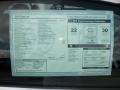 2012 Volkswagen Eos Lux Window Sticker