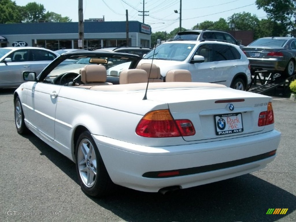 2004 3 Series 325i Convertible - Alpine White / Sand photo #7