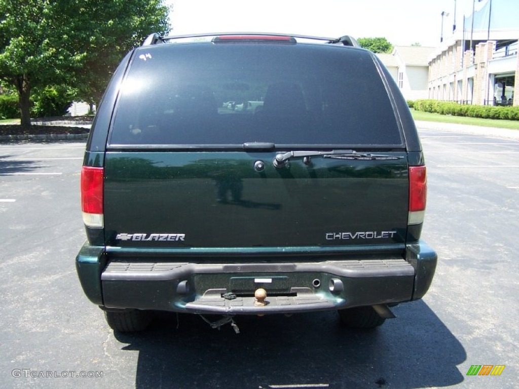 2001 Blazer LS 4x4 - Forest Green Metallic / Beige photo #5