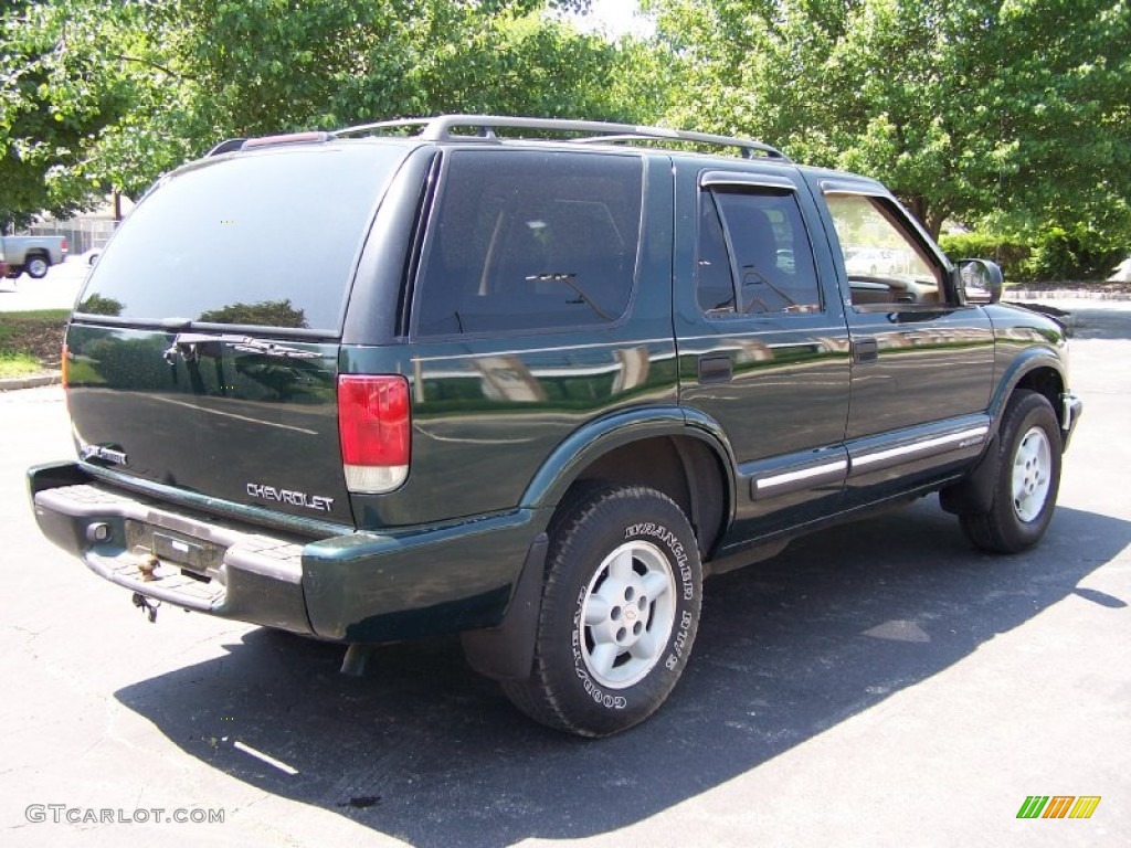 2001 Blazer LS 4x4 - Forest Green Metallic / Beige photo #6